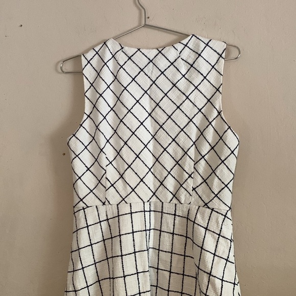J.Crew A-line Plaid Dress White Size 8P - Picture 8 of 8